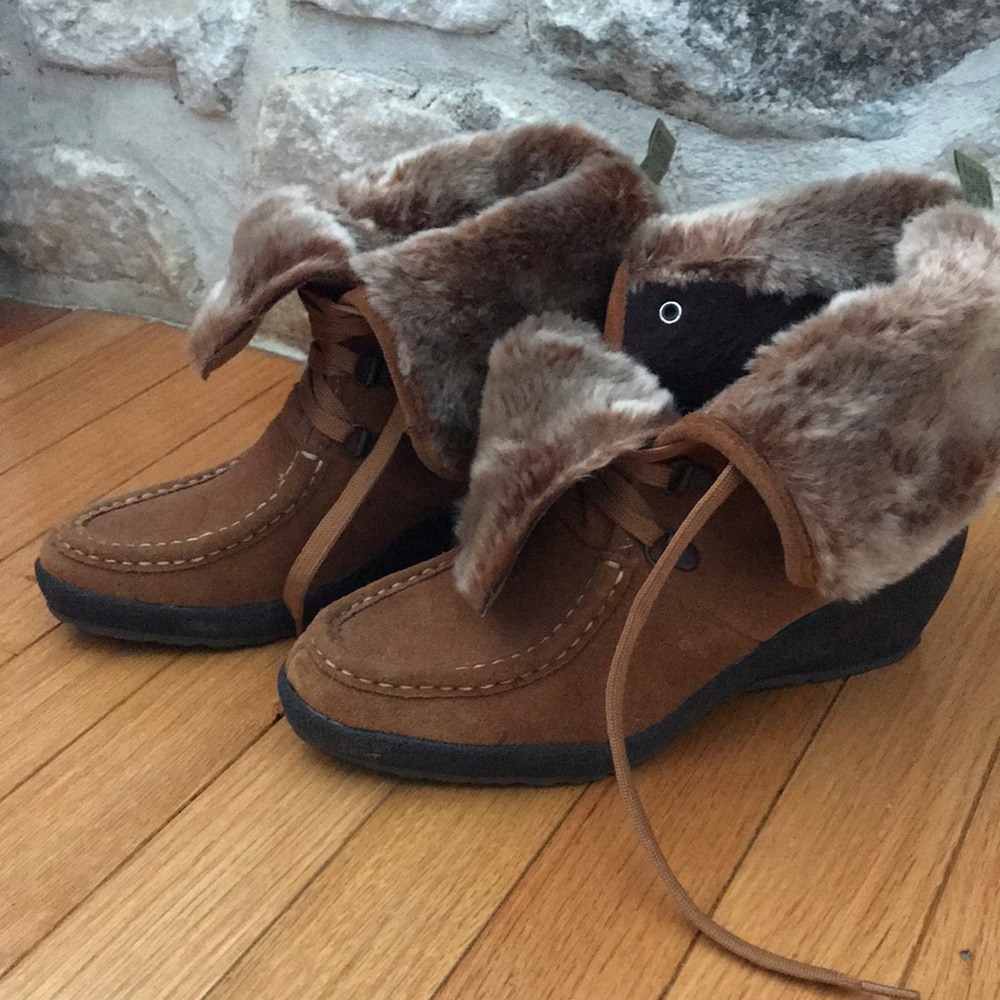 Vanessa leather fur lined boots